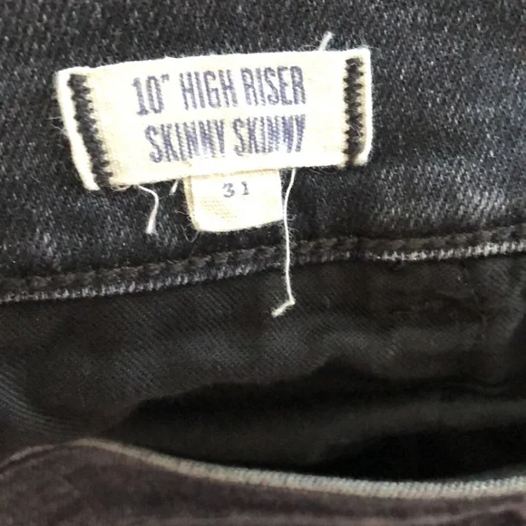Brand New MADEWELL 10”High Riser Skinny Skinny Charcoal Jeans - Picture 5 of 9